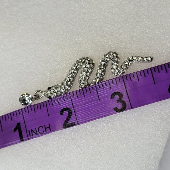 Snake Crystal Drop Earring - Picture 9 of 9